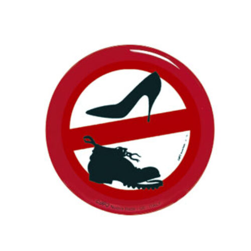 TABELLA ADESIVA DIVIETO DI SCARPE