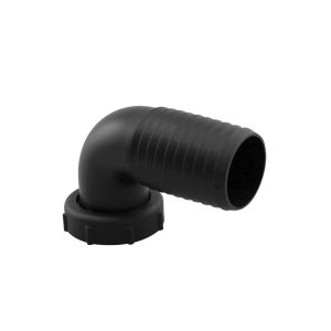 Carico a gomito per tubo da 38mm, filetto da 1 1/2 NERO
