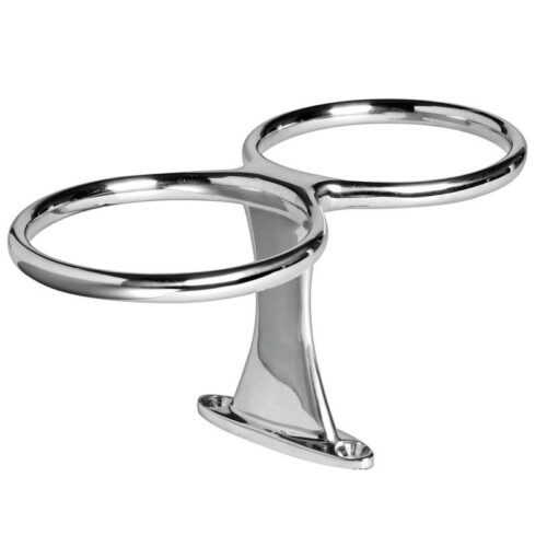 Porta bicchieri inox doppio fissaggio a vite