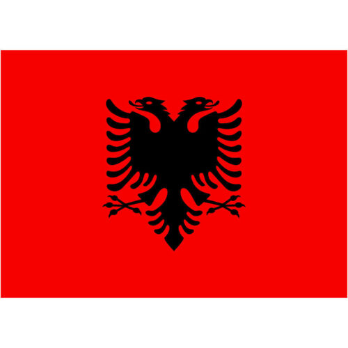 BANDIERA ALBANIA CM 20X30